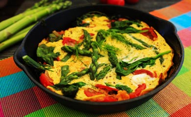 gezond omelet met asperges
